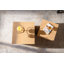 Ensemble de 2 tables basses gigognes en bois, style cube, en MDF avec autocollant imitation bois, idéales pour les petits espaces - Entièrement assemblées, parfaites pour le salon ou la chambre.