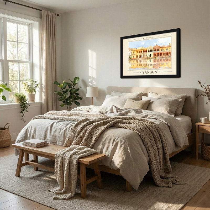 Scénario et paysages urbains Rangoon Colonial Architecture, H 16 po x l 24 po