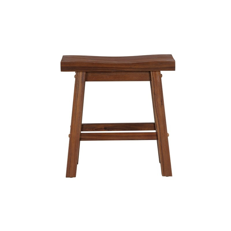  Tabouret 18 po Saddle, Chestnut, 2, Short Stool (18.25" Seat Height)