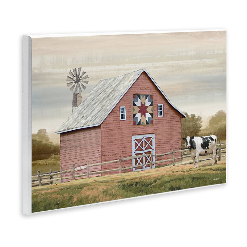 Art traditionnel sur plaque de grange et moulin à vent traditionnel par Amber Sterling, H 10 po x l 15 po