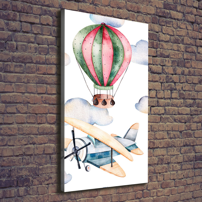 Balloons And Planes - Wrapped Canvas Print