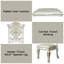 Ensemble de 2 chaises d'appoint Vendome en cuir synthétique perle