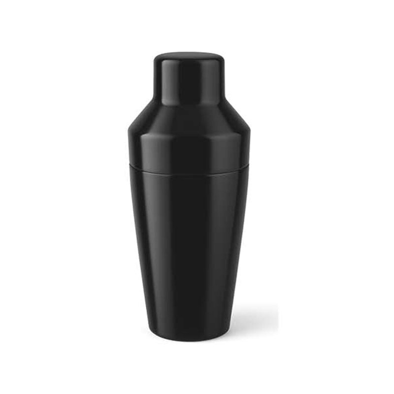 Shaker à cocktail en acier inoxydable | Finition noire | Outil de bar |  Mélangeur de boissons de qualité supérieure pour les bars à la maison, les fêtes et l'utilisation professionnelle