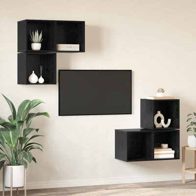 TV Cabinet Set 4 Pcs 37 X 37 X 72 Cm Engineered Wood