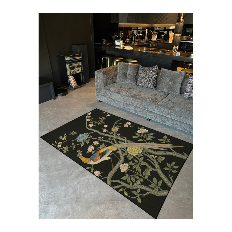 Tapis noir Mosso, 2 pi x 2 pi 11 po