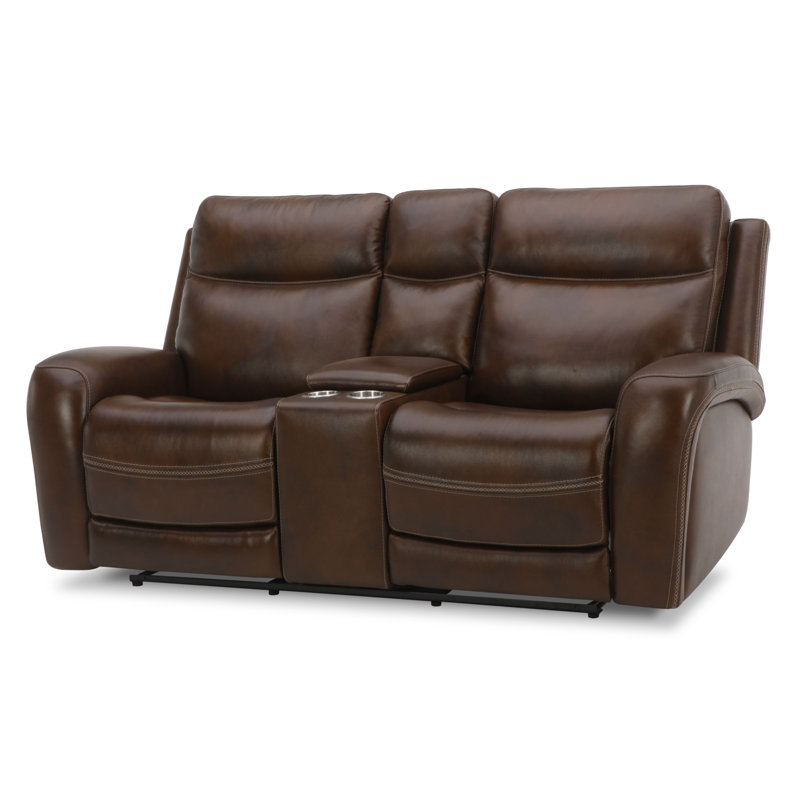 Causeuse inclinable électrique en cuir Britaney