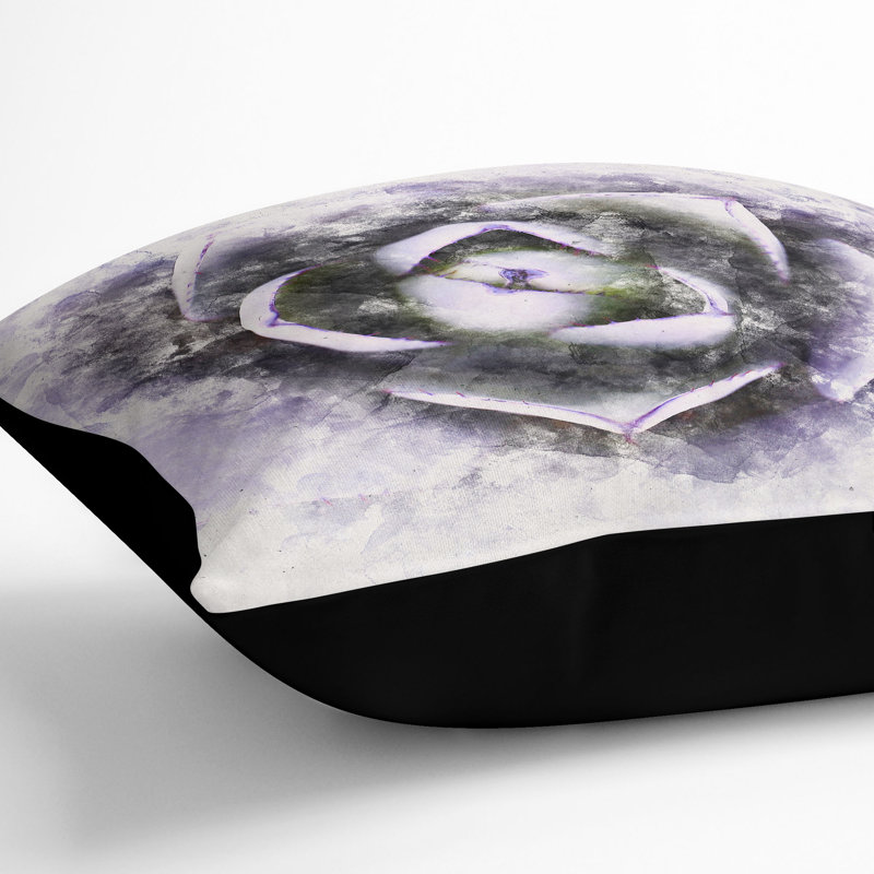 Square Throw Cushion, Black, 40cm H x 40cm W x 15cm D