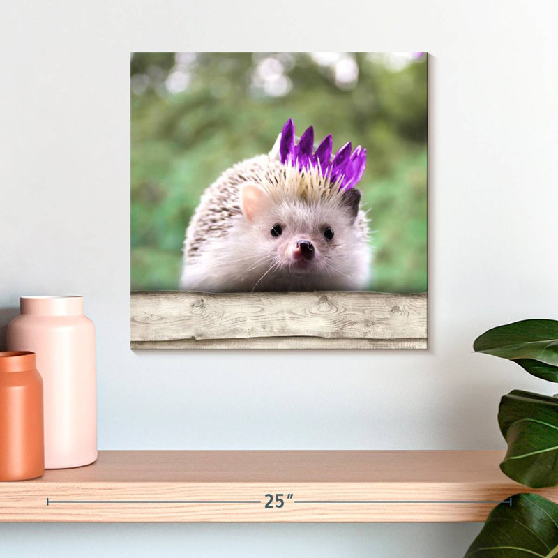 Crowle Hedgehog With Crown, 16" H x 16" W