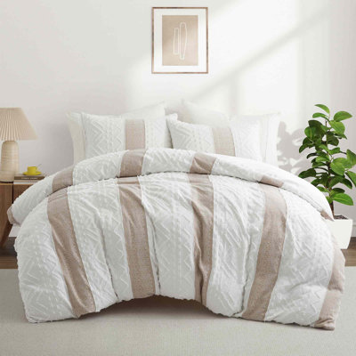 Ensemble de housse de couette brodée réversible à fermeture à glissière Averyonna