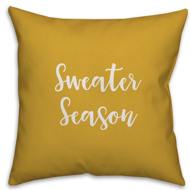 Reversible Throw Pillow, Mustard, Throw Pillow