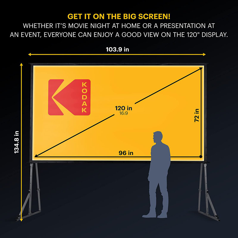 Écran portatif pour projecteur Kodak, 120"