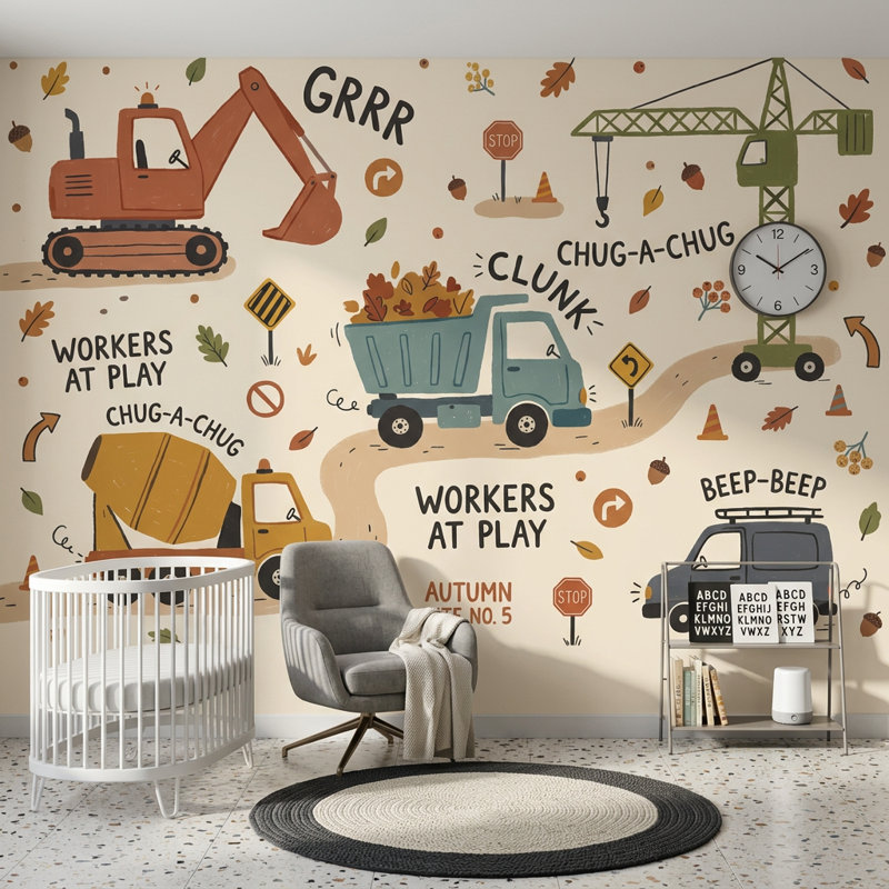 Papier peint de construction pour enfants, 100 po x 96 po, Non tissé