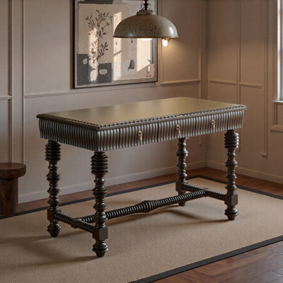 Retro American-style Ash Wood Writing Desk