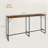 Industrial Chic Rectangular Bar Table/Dining Table – Built-in Charging Station (2 AC/USB-A/USB-C Ports), Adjustable Foot Pads, 220 lbs Weight Capacity-2073776321