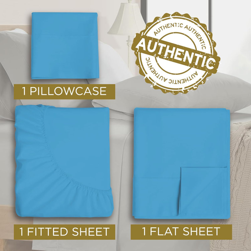 100% Microfiber Double Brushed Sheet Set - Extra-Soft & Wrinkle-Free - 15" Deep Pockets - Ideal for Dorms, Hospitals & Split Beds - 3 PC Set