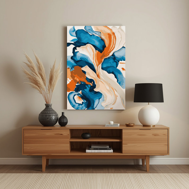 Aquarelle abstraite, art mural gris 81, 20" H x 16" W