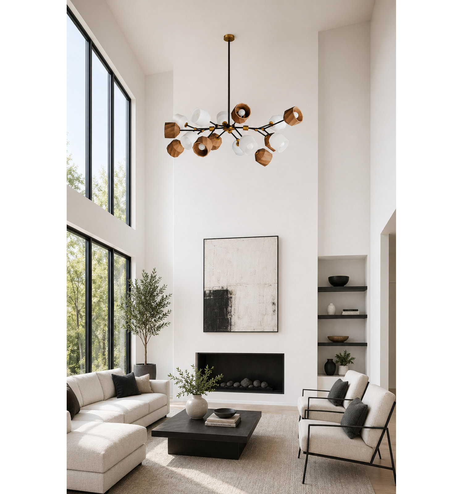 Mirielle 16 - Light Steel Dimmable Chandelier