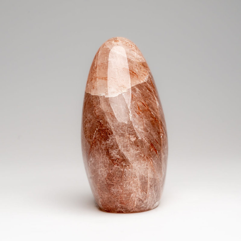 Genuine Polished Strawberry Quartz Freeform (1.3 Lbs), 3" H x 4" W x 1.5" D