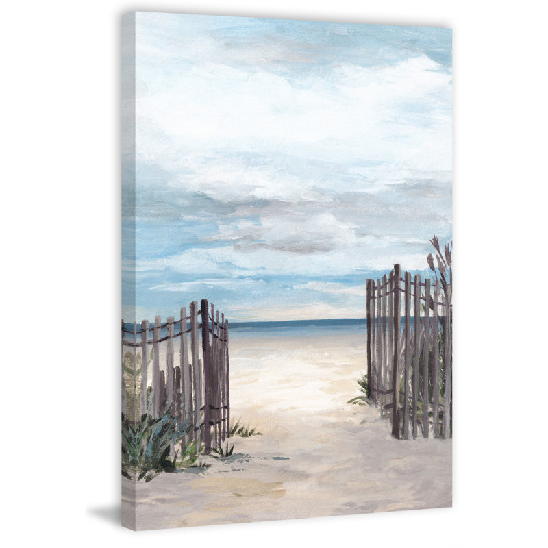 Clôture en bois - peinture sur toile tendue, H 45 po x l 30 po x P 1,5 po
