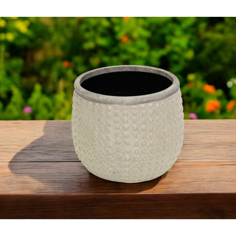 Pot à fleurs 6 po Beige Dot