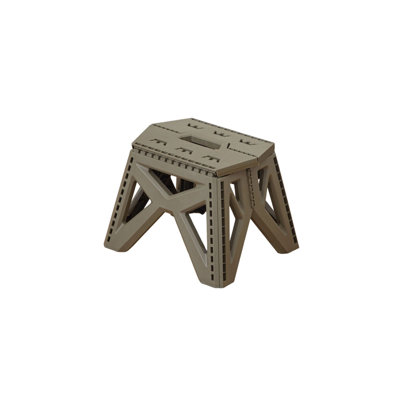 Plas tic folding sto ol Heavy Duty Black Folding Plastic Step Stool With Geometric Structure Portable Non Slide Stool For Home Camping Outdoor Use