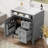 Deltonia 30'' Single Bathroom Vanity with Resin Top-1629047990