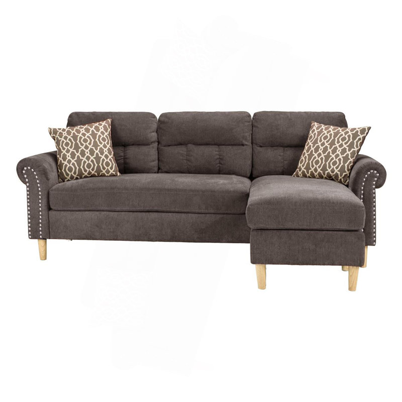 Ensemble de canapé modulaire réversible Polyfiber, Tanné