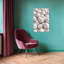 Art mural rétro classique rouge surpiqué-129093892