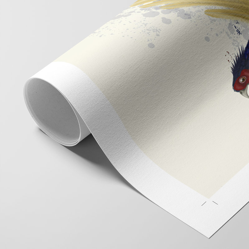 Pheasant Splash 8 - Impression sur toile seulement - NON CADRE, H 18 po x l 12 po