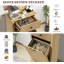 Armoire à linge inclinable de 35,8 po de hauteur, armoire à poubelle cannelée moderne avec tiroir, armoire à ordures cachée en bois pour la cuisine et la salle de bain-813923268