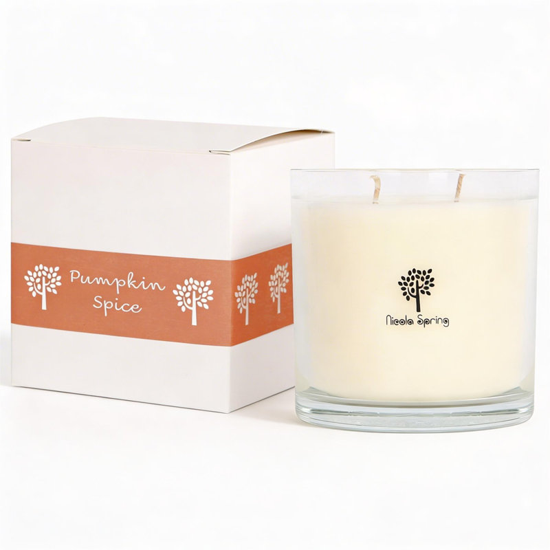 Nicola Spring 400g Pumpkin Spice Soy Wax Candle - Double Wick Jar