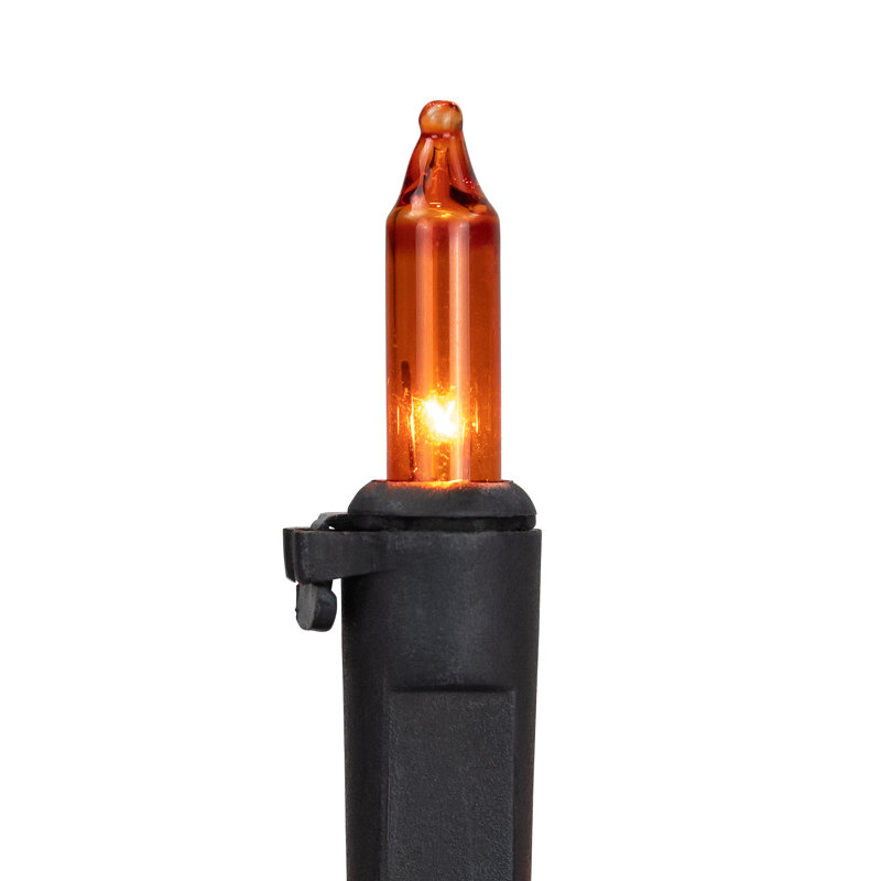 Ensemble de 50 mini lumières de Noël 50 fils, Orange / Noir
