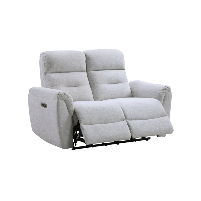 Causeuse en mouvement en chenille gris Eastre avec port USB