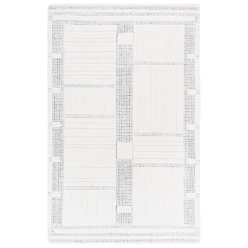 Laine touffetée à la main Harvest; Tapis d'intérieur en coton, Rectangle 9 pi x 12 pi