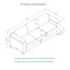 Deux pièces 2 + 3 places Canapé de salon de style moderne Canapé en tissu, canapé à accoudoirs carrés avec porte-gobelet, canapé de rangement, tissu d'ameublement en polyester-1100612990