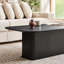Table basse avec surface en bois de chêne noir et pieds en métal noir