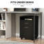 Organisateur de rangement mobile avec tiroir et armoire, support d'imprimante avec roulettes, noir