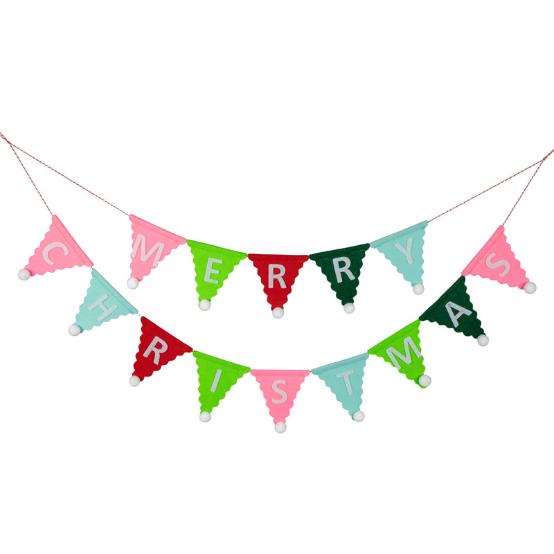 Guirlande 45 "Multi" Merry Christmas "Banner - non éclairée