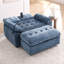 Fauteuil de loisir, fauteuil inclinable double, dossier réglable manuellement, accoudoirs rembourrés, port de charge USB latéral et support pour téléphone, livré avec un repose-pieds de rangement assorti-2135593284