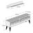 Modern Cream TV Unit with Wall Shelf, 59.1 x 19.7 x 11.8 inches | 100% Melamine Coated Particle Board, Thickness: 0.7 inches | Stylish Geometric Design, Multiple Shelves, Wall-Mountable for Space-Saving Solution-2016373041