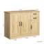 Buffet moderne en bois avec 2 portes, 1 rangement et 2 tiroirs - Portes d'armoire de rangement en entrée - Console de salle à manger, 43,3 pouces, chêne