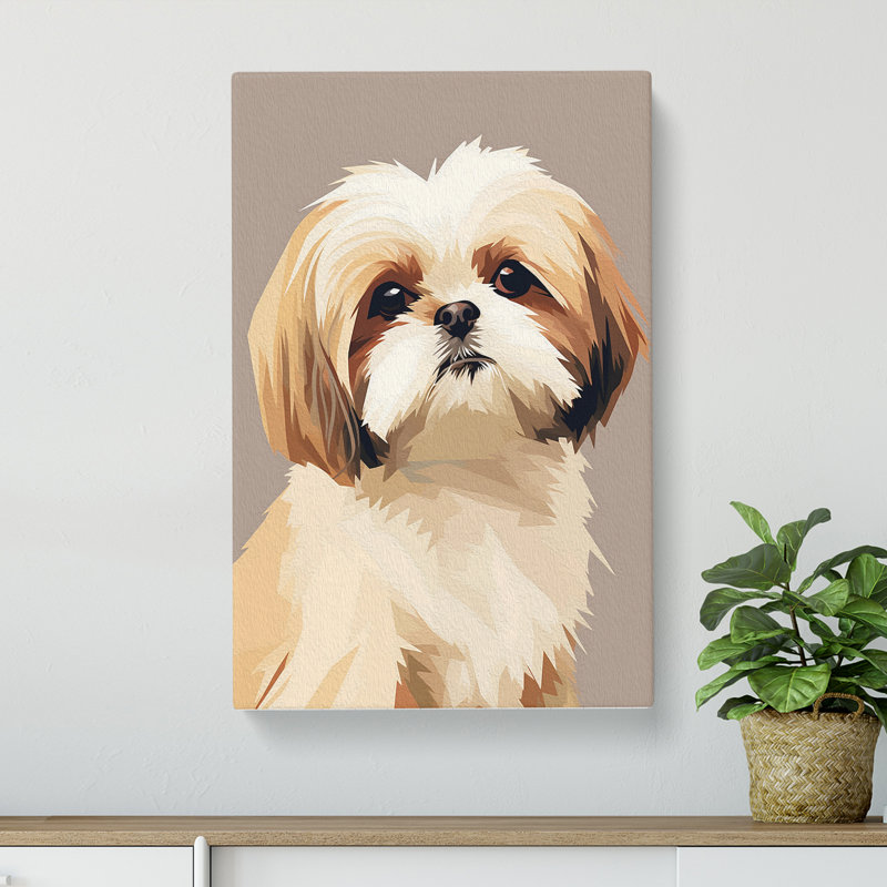 Shih Tzu Minimalism No.2 - Wrapped Canvas, 60cm H x 40cm W x 3cm D