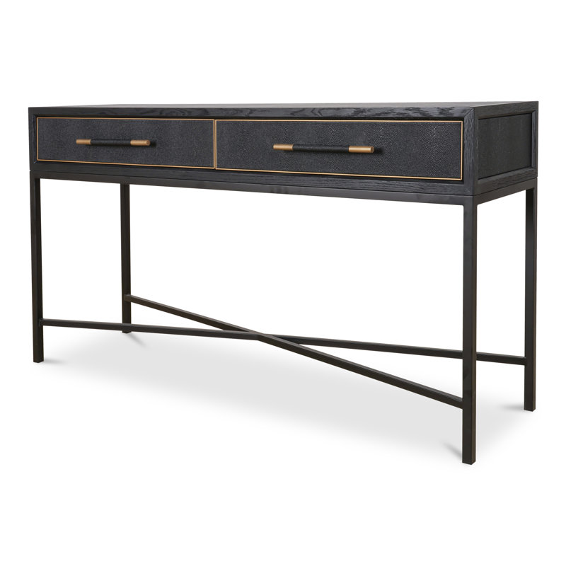 Meera 59" Console Table, Black, Black