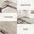 GAOMON Extendable Dining Table Set for 4, Dining Table Set with Two Upholstered Benches for 6, Large Expandable Kitchen Table Set for Apartment, Small Space Rustic Grey