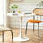 Round Tulip Dining Table – White MDF Top with Steel Base