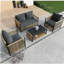 Ensemble de canapé en osier PE avec coussin gris 4 pièces New Comming Patio