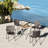 Arold 4Pcs Warm Grey Stackable Pp Armchair With Indoor/Outdoor Multi - Functional Table, Metal Legs  White, Khaki , All Weather, , , Non Slip, Ergonomic Design, Zero Maintenance, No Assembly, Slatted Back,-121505338