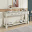 Console Table 63" Long Console Table with Drawers and Shelf for Entryway, Hallway, Living Room (Antique White, OLD SKU: WF314993AAK)