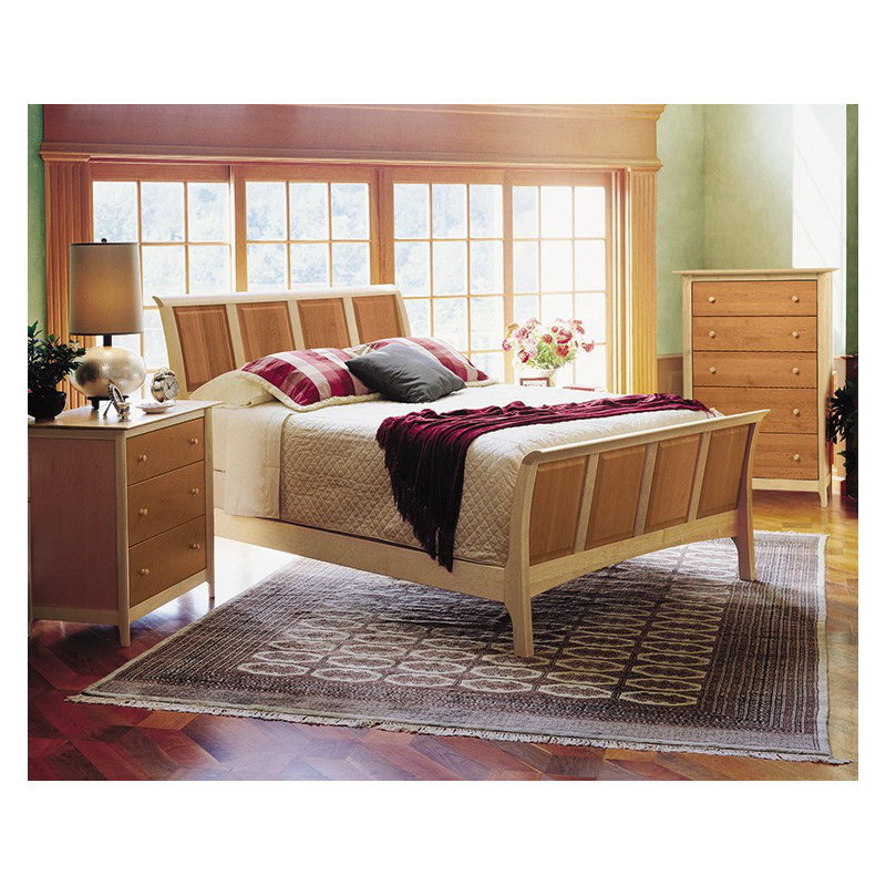 Sarah 2 - Drawer Solid Wood Nightstand, Parchment Maple, 24"