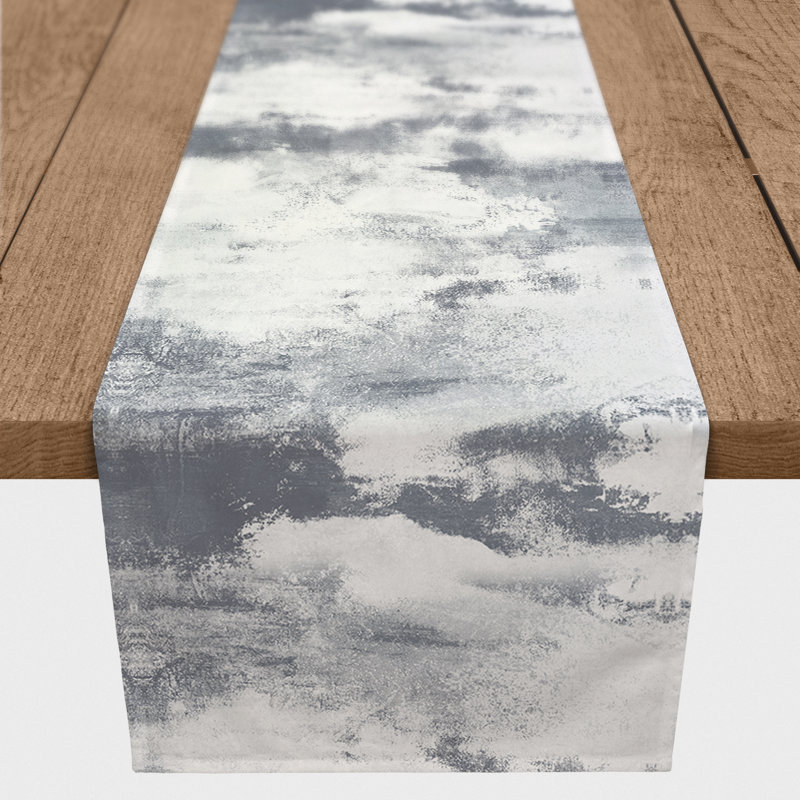 Chemin de table Harriss, 90 po x 16 po, Gris